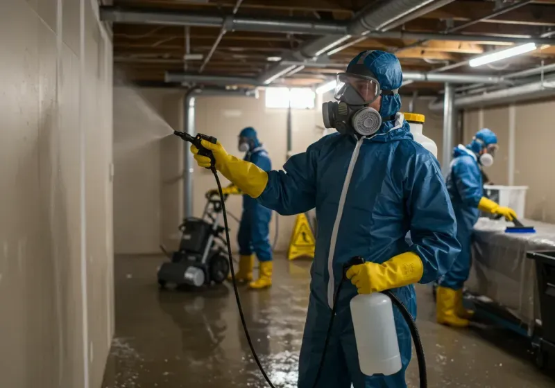 Basement Sanitization and Antimicrobial Treatment process in Seffner, FL